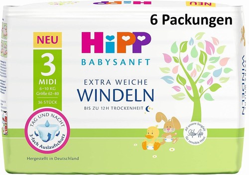 Hipp babysanft windeln midi - hipp,
